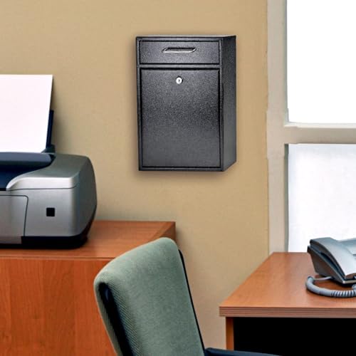 High Security Steel Locking Wall Mounted Mailbox with Letter Deposit X7379