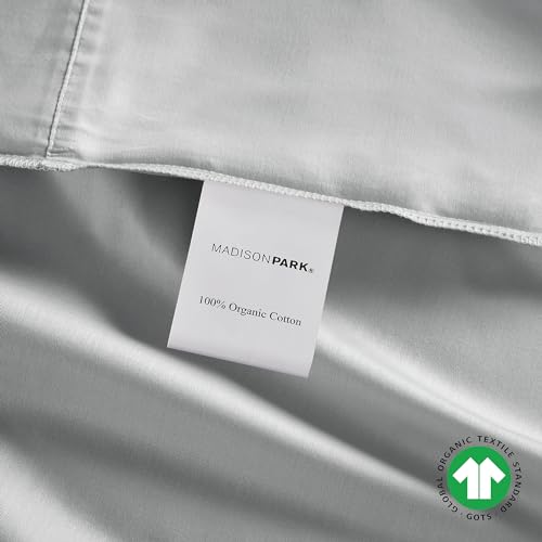 Organic Cotton Sheet Set Queen Grey 4 Piece R670018