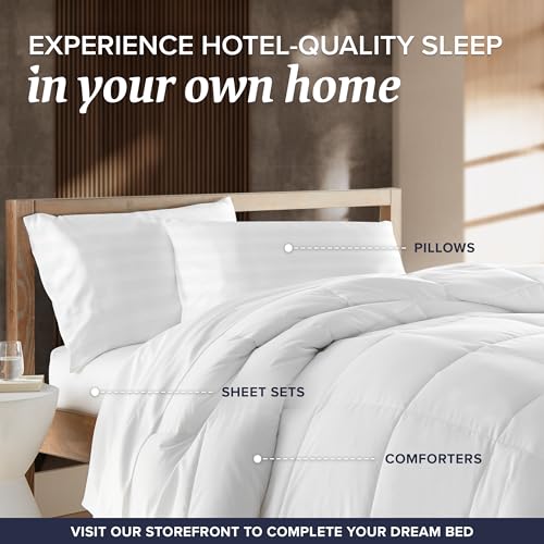 Bed Pillows Standard/Queen Size Set of 2 - Down Alternative Pillow for Sleeping R5876