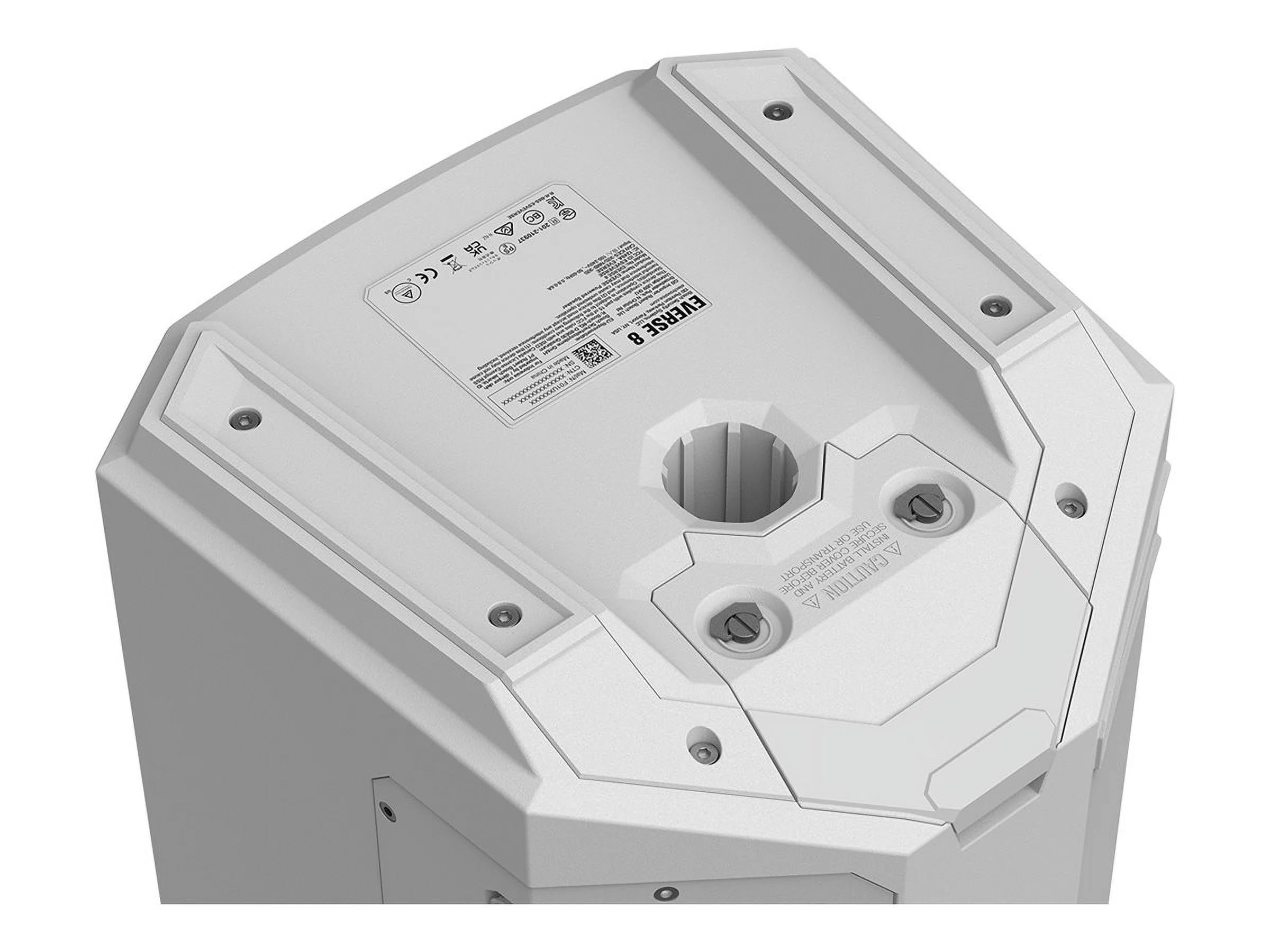 8" 2-Way Battery Powered Loudspeaker with Bluetooth, White M7112