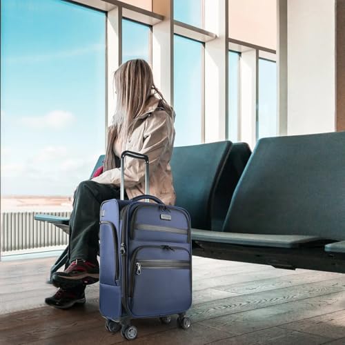 Softside Expandable Carry On Luggage with Spinner Wheels and TSA Lock, 20-Inch R869