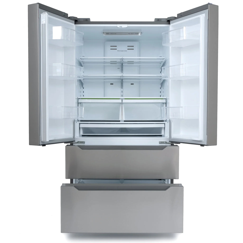 2 Piece Kitchen Appliance Package with 30" Gas Range & French Door Refrigerator X766