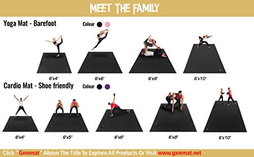 Large Yoga Mat 6x4 6x6 7x5 Extra Thick Non-Slip Exercise Mat for Pilates Stretching Meditation S2365