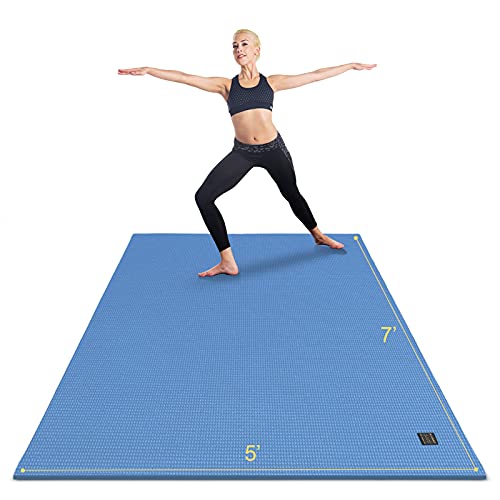 Large Yoga Mat 6x4 6x6 7x5 Extra Thick Non-Slip Exercise Mat for Pilates Stretching Meditation S2365