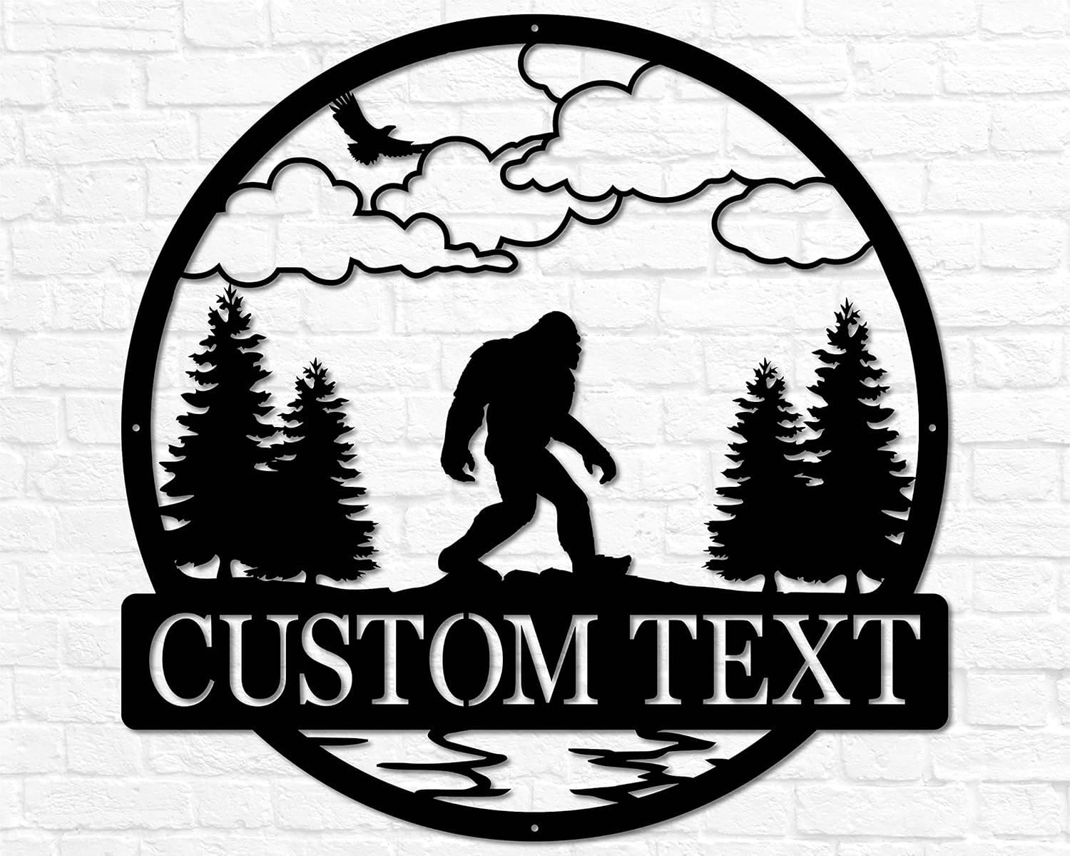 Custom Name Metal Sign Bigfoot Yard Decor V48512