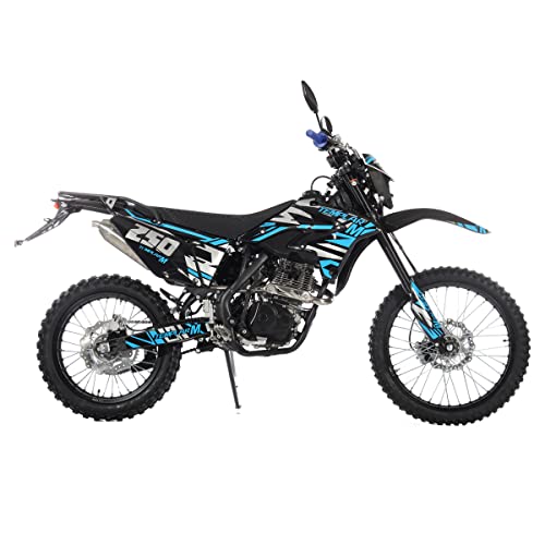 250cc Dirt Bike with 21" Front and 18" Rear Wheels, 5-Speed Manual K337471