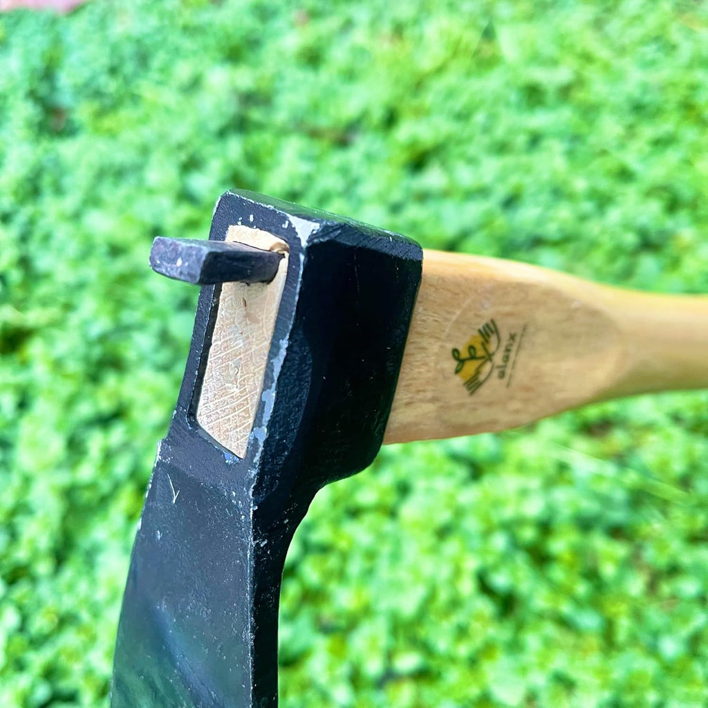 Japanese Carbon Steel Wide Hoe with Oak Handle for Digging, Weeding, Planting K1664