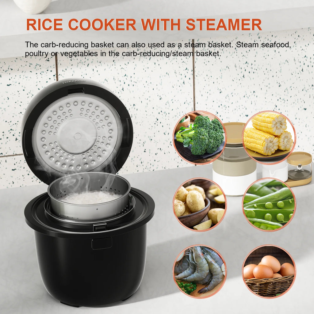 3-Cup Rice Cooker with Steamer and Delay Timer R8089