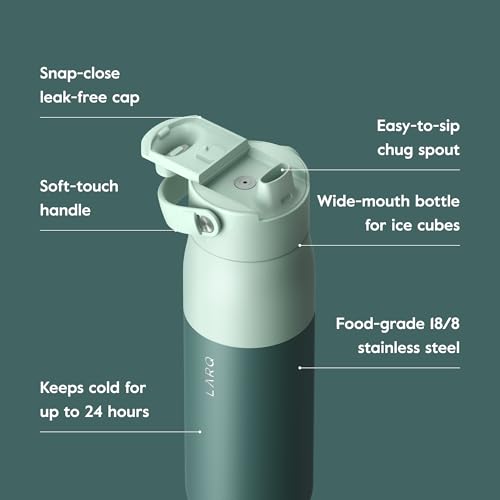 Insulated Stainless Steel Water Bottle 34oz with Silicone Handle L348874