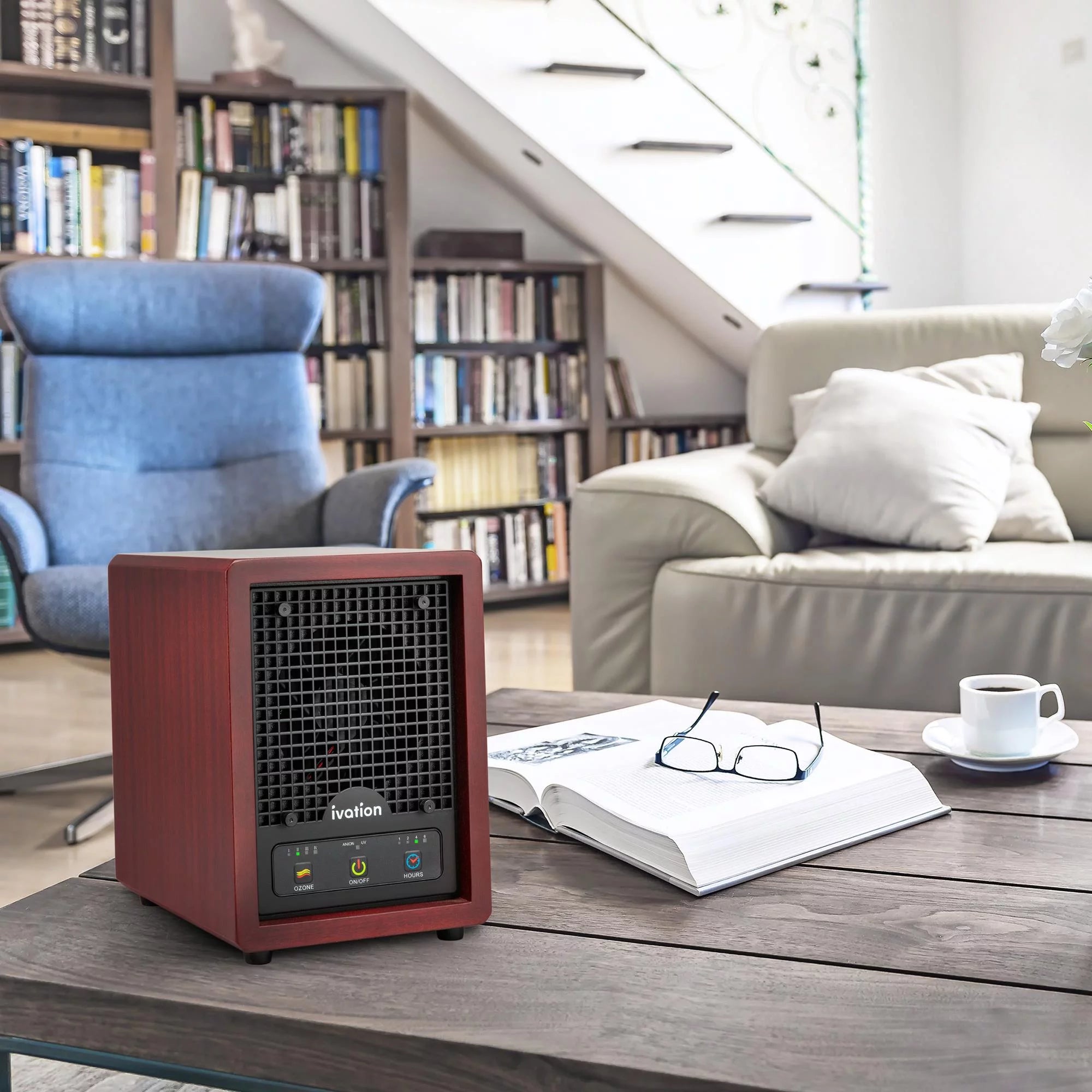 Portable Ozone Air Purifier with Multi-Level Filtration and UV Lamps N2980