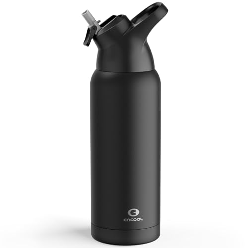 Insulated Stainless Steel Water Bottle with Straw, 24 oz X205853