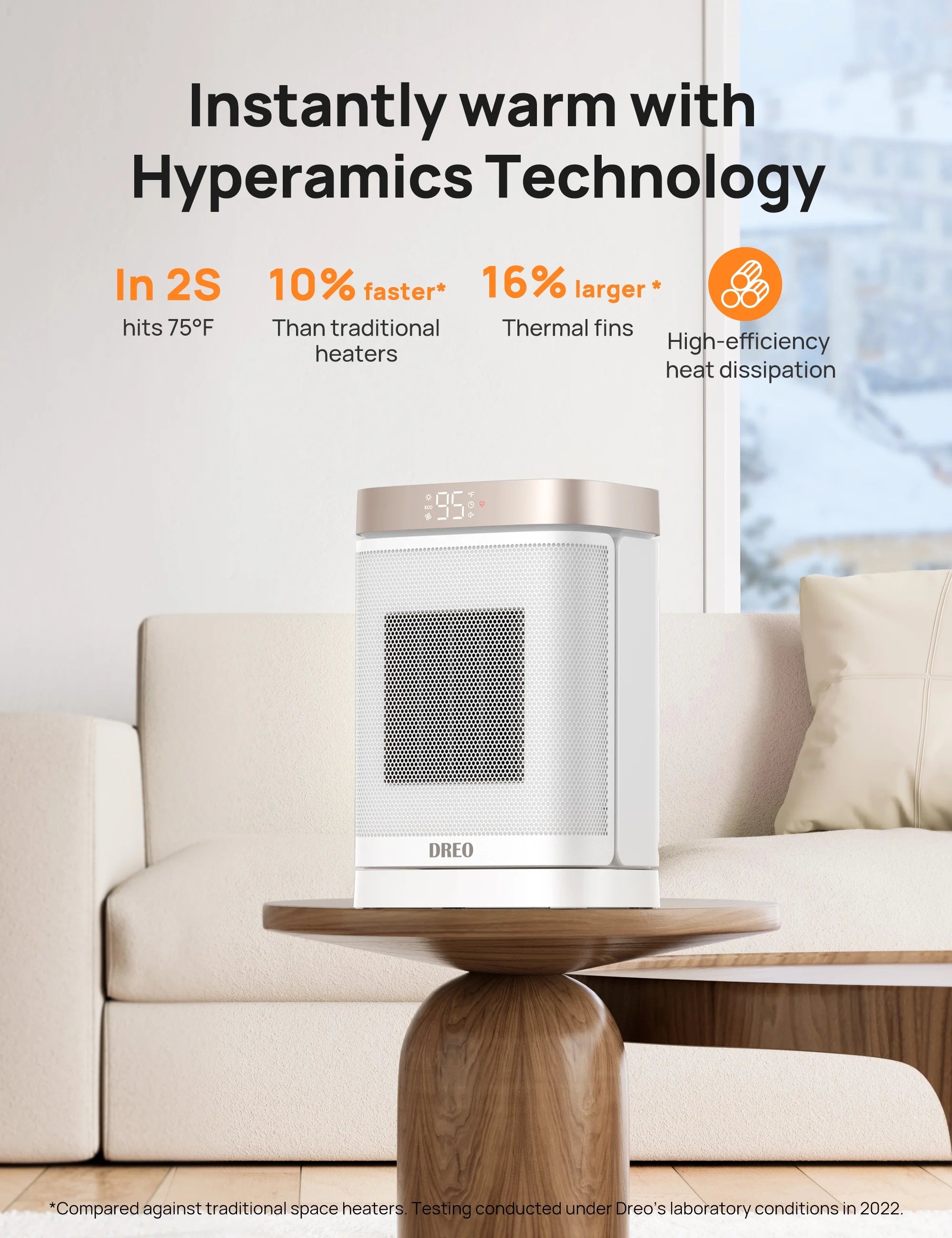 Space Heater with Remote, Oscillating, Digital Thermostat, 1500W, 12h Timer S541060