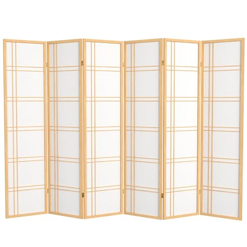 6 Panel Honey Room Divider X65165