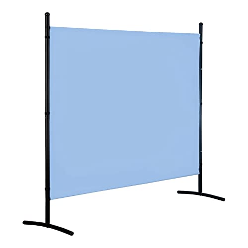 4 Panel Folding Room Divider Privacy Screen with Steel Frame P539789