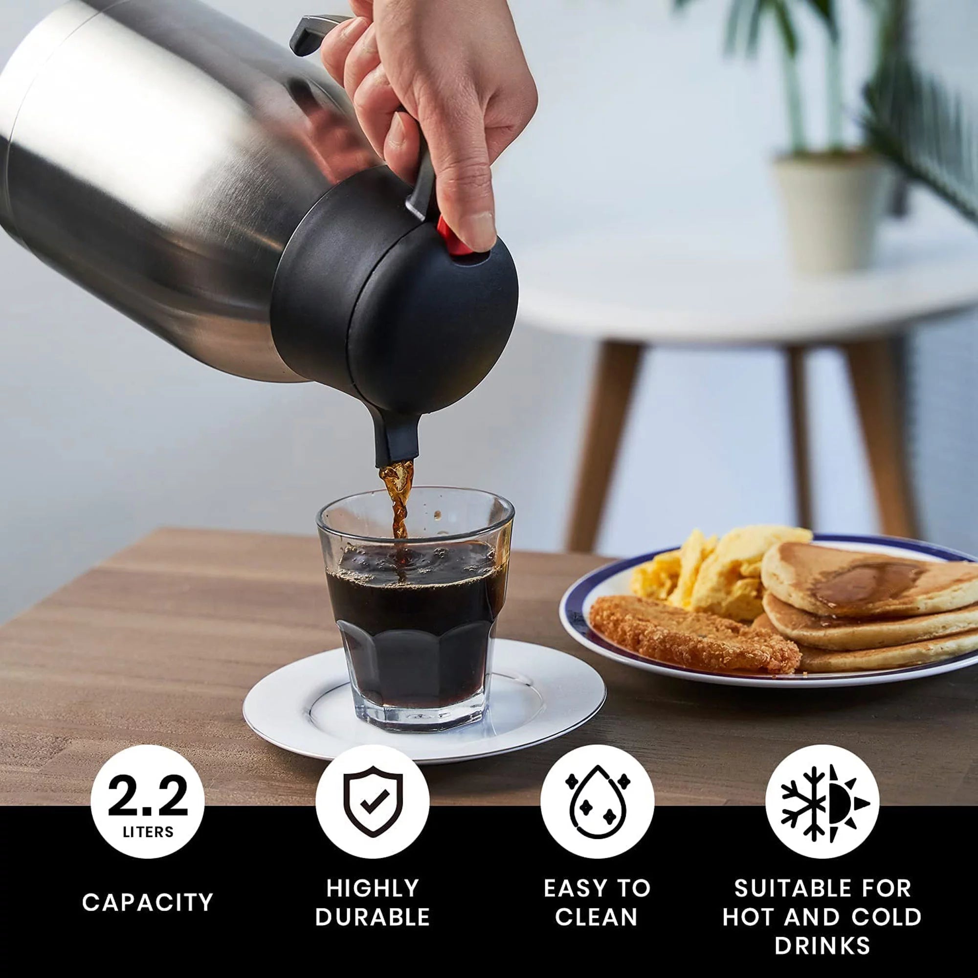 12 Cup Stainless Steel Pour Over Coffee Maker with Airpot I984