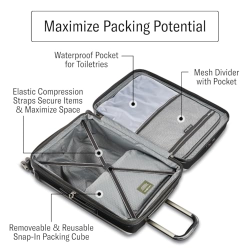 Carry-On Hardside Expandable 21-Inch Luggage with Spinner Wheels and TSA Lock T525535