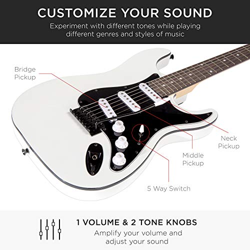 Beginner Electric Guitar Starter Kit with Case, Amp, and Accessories G63095