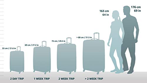 Expandable Carry-On Spinner Suitcase with Aluminum Locking System, Purple/Black U848251