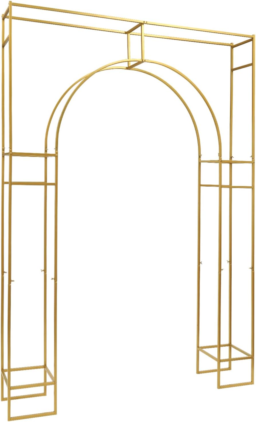 Gold Metal Arch Backdrop Stand for Wedding Ceremony U787