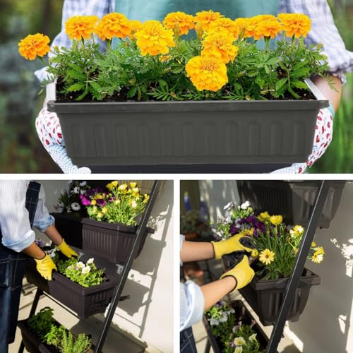 Vertical Raised Garden Bed, 5 Tiers Elevated Planter Box with Hooks for Vegetables Flowers T135112