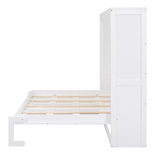 Modern Farmhouse Solid Wood Murphy Cabinet Bed Queen K425