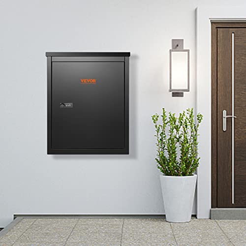 Wall Mounted Parcel Delivery Box, Extra Large Lockable, Galvanized Steel, Waterproof T97524