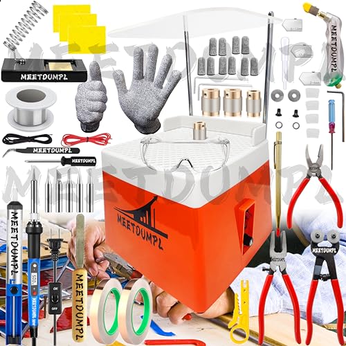 MEETDUMPL Stained Glass Kit，Stained Glass Kits for Adults，Glass Grinder，Stained Glass Grinder，5/8" + 1" Diamond Grinder Bit,80W Soldering Iron Kit,Glass Cutter Tool Kit（Patent has been registered）.(7)