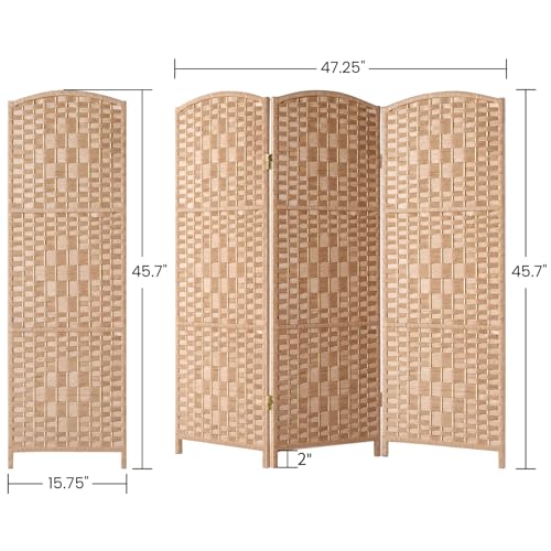 3 Panel Folding Room Divider, Privacy Screen, Dark Mocha S685