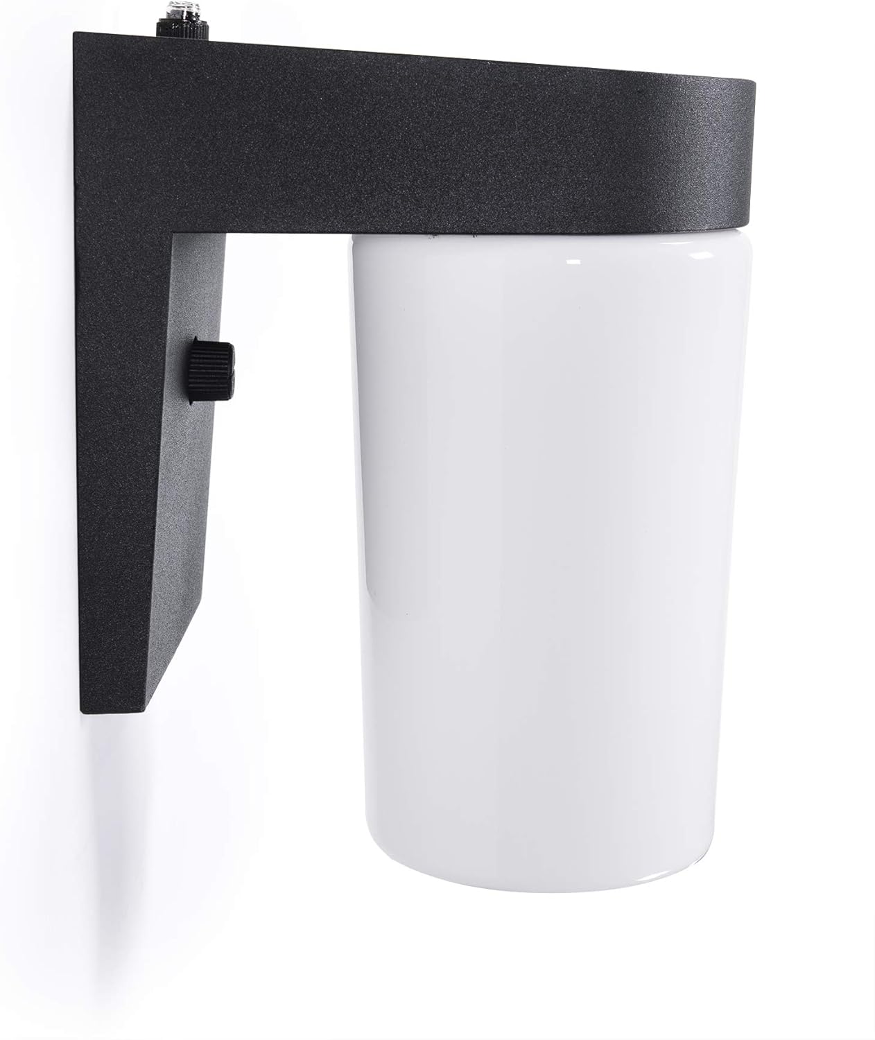 Modern LED Jelly Jar Light, Dusk to Dawn Photocell, Wet Location, 900 Lumens, Black Cast Aluminum R13353