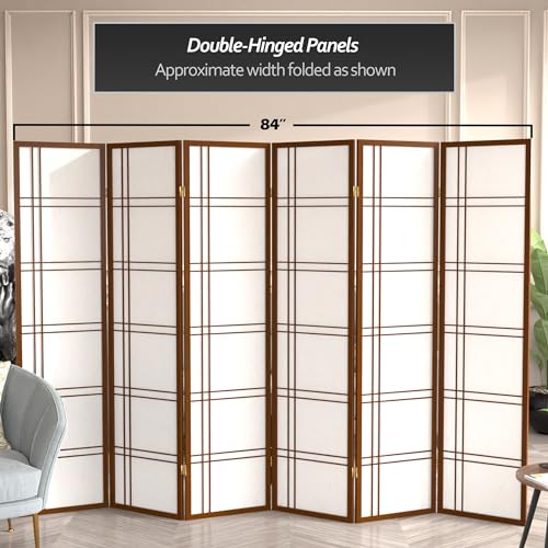 6 Panel Honey Room Divider X65165