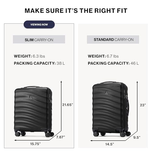 Hardside Expandable Carry-On Luggage with 8 Spinner Wheels and TSA Lock J560758