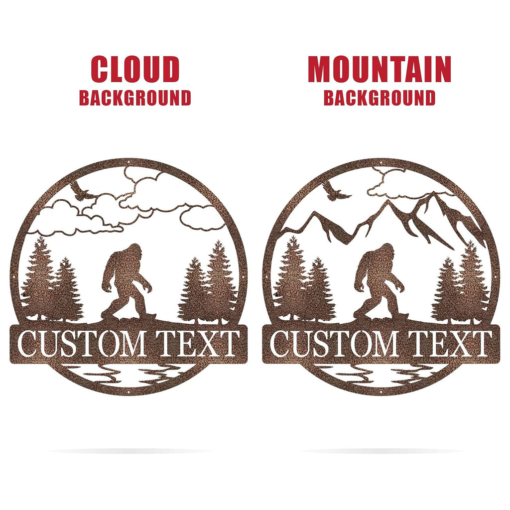 Custom Name Metal Sign Bigfoot Yard Decor V48512