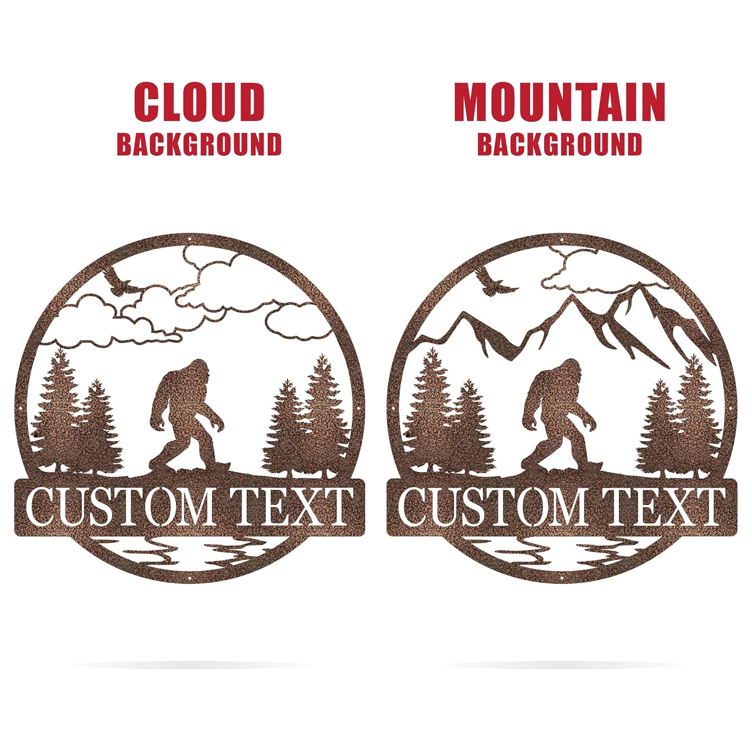 Custom Name Metal Sign Bigfoot Yard Decor V48512