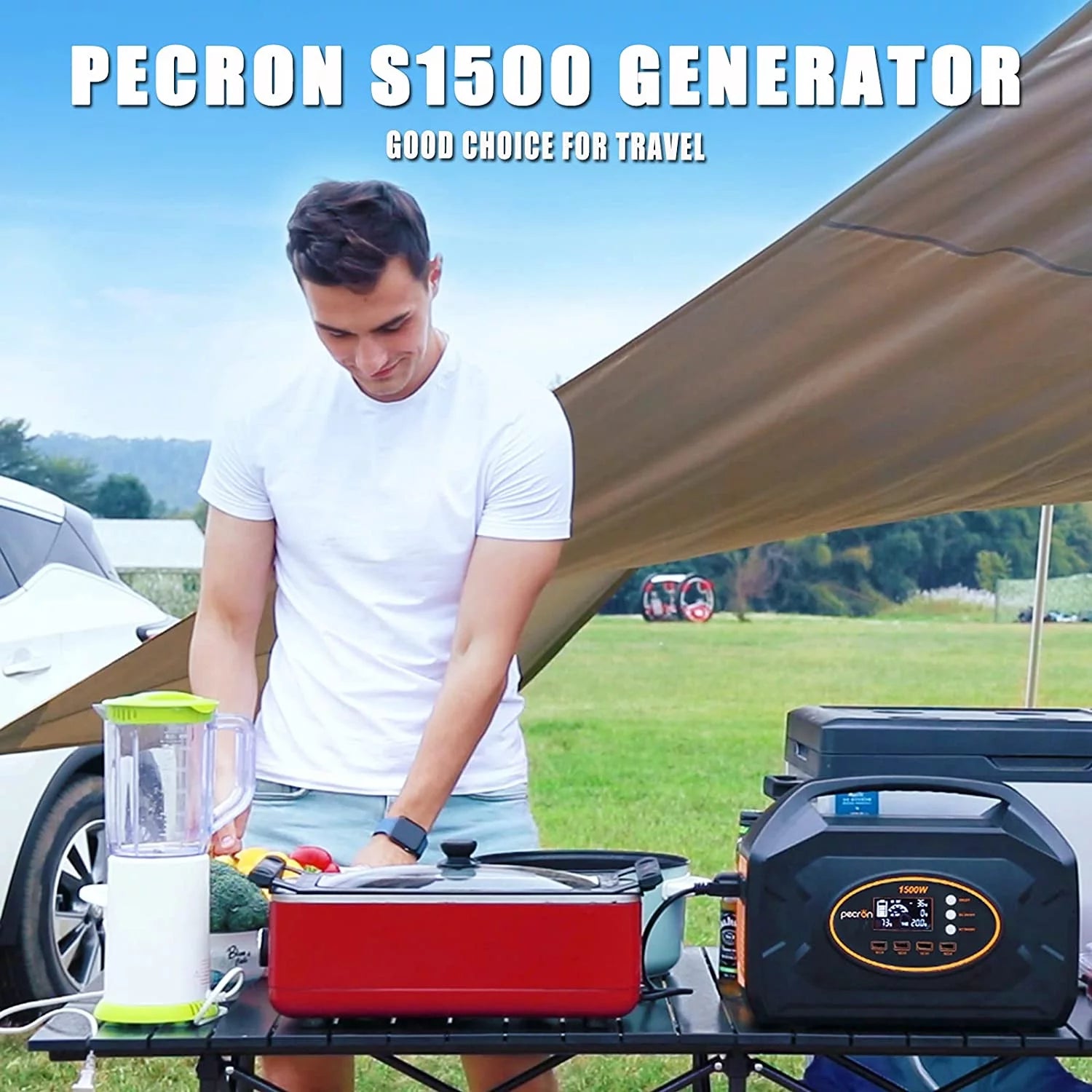 Portable Power Station 1461Wh 1500W Solar Generator for Home Emergency Outdoor Camping S33297