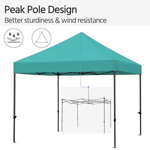 Heavy Duty Pop Up Canopy Tent 10x20 with Wheeled Carry Bag, White X6840