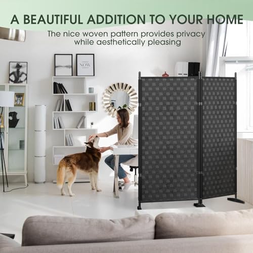 2 Panel Room Divider - Folding Privacy Screen for Indoor Space Separation S513159