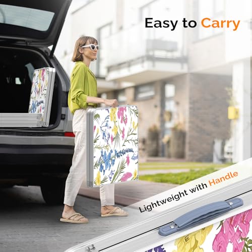 3ft Aluminum Folding Camping Table with Carrying Handle L179408