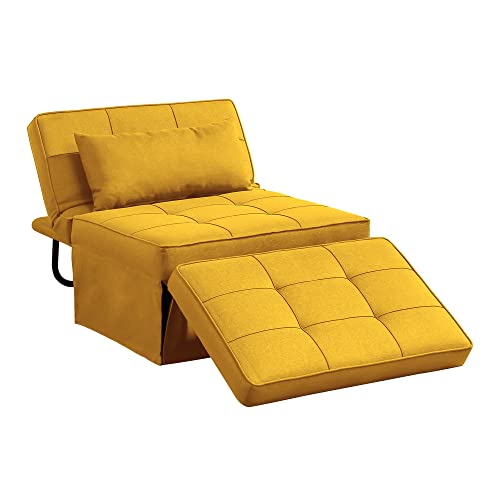 Sofa Bed Folding Ottoman Couch with Adjustable Backrest, Dark Grey C9023