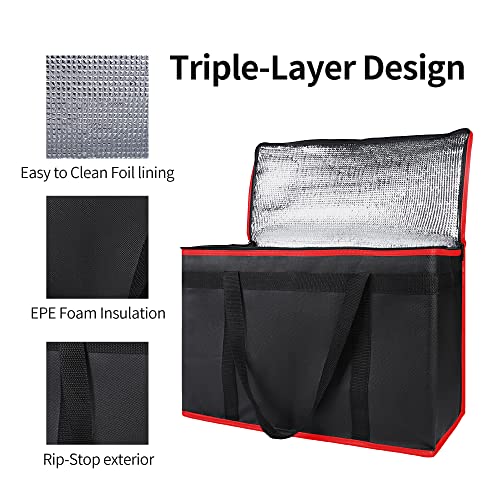 Insulated Food Delivery Bag Hot Cold Meal Carrier Cooler Tote K646948