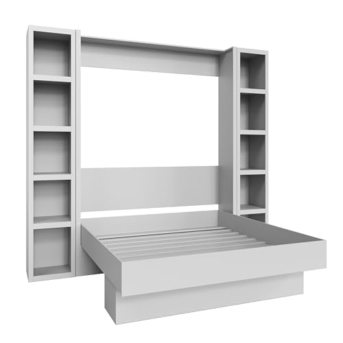Queen Murphy Wall Bed with Two Bookshelves Y365306