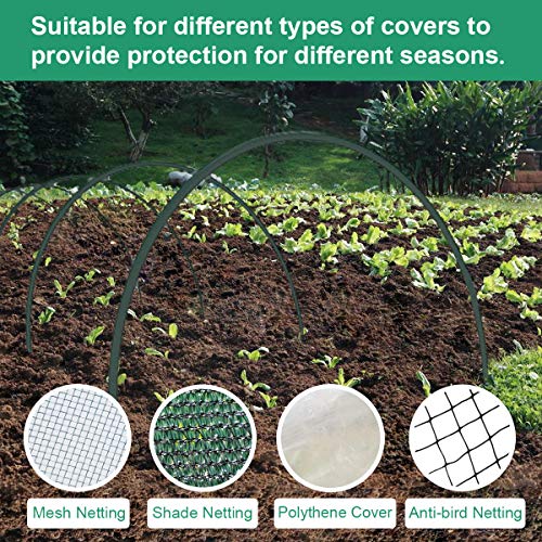 Garden Hoops for Raised Beds, Row Cover, Netting 72PCS L163