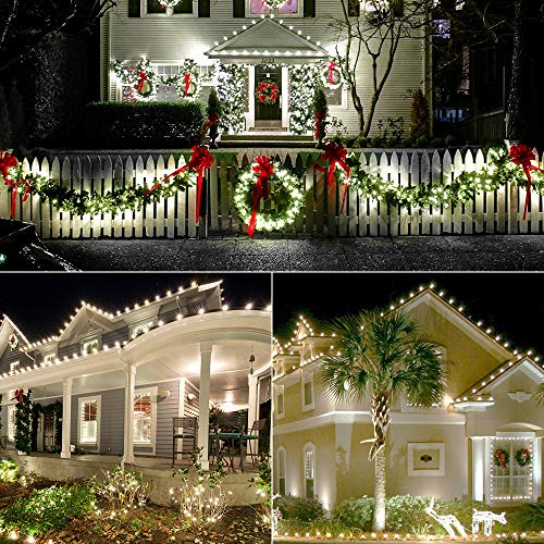 C9 Christmas Lights Cool White 16FT 25 LED Outdoor Connectable F4510