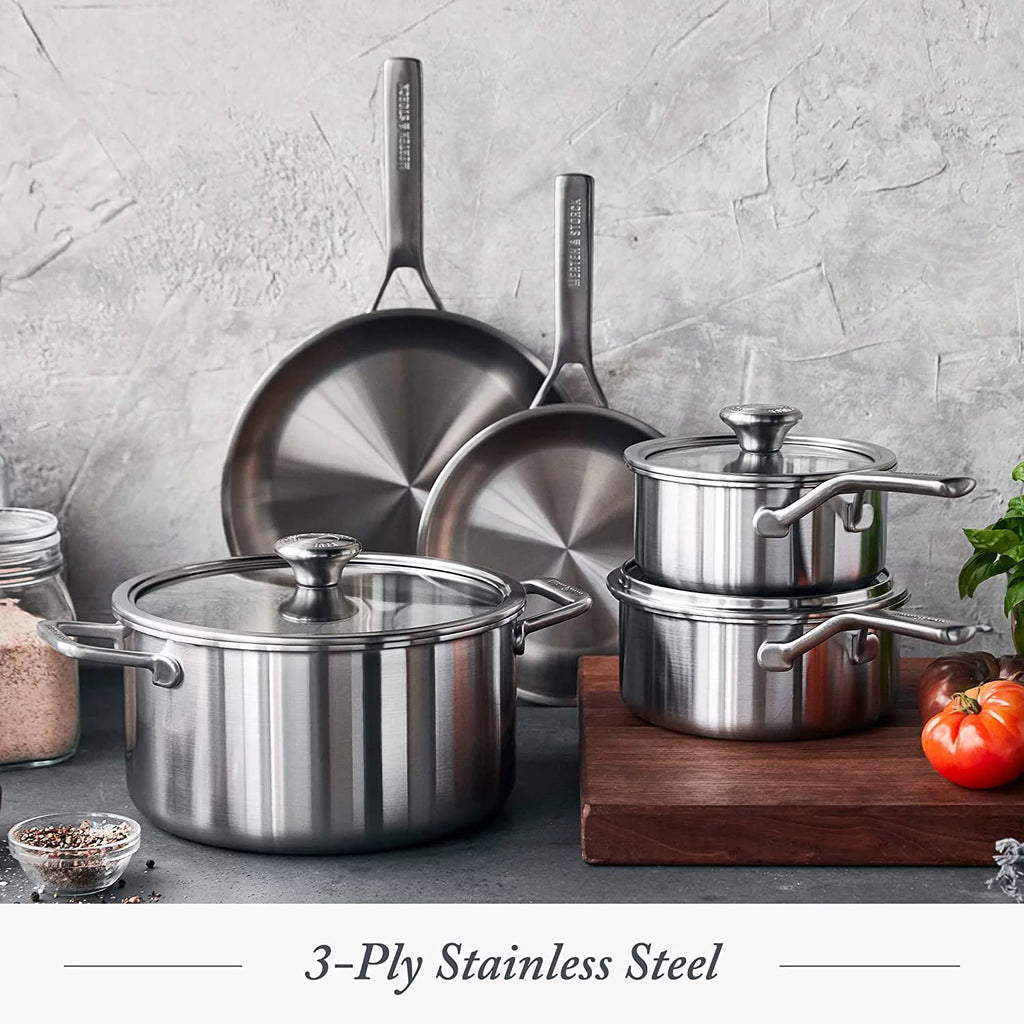 Stainless Steel Induction 14 Piece Cookware Set with Lids F945