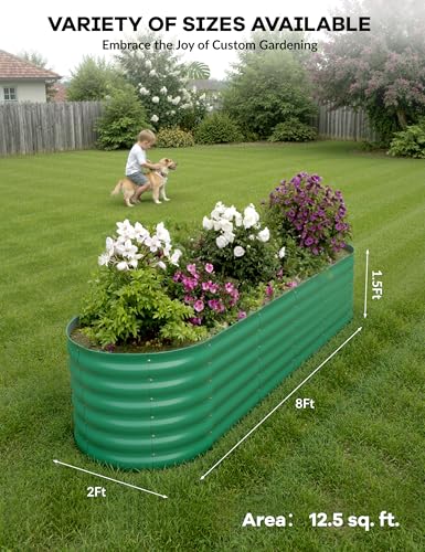 Galvanized Raised Garden Bed for Vegetables, Flowers, Outdoor D165