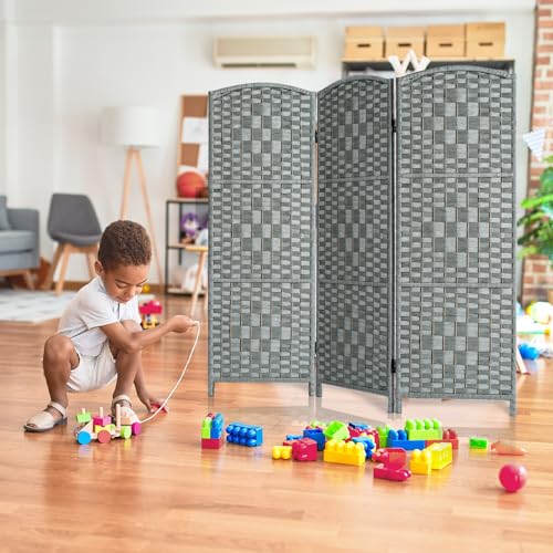 3 Panel Folding Room Divider, Privacy Screen, Dark Mocha S685