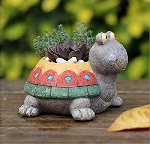 Turtle Shape Resin Succulent Plant Pot for Desk W9212