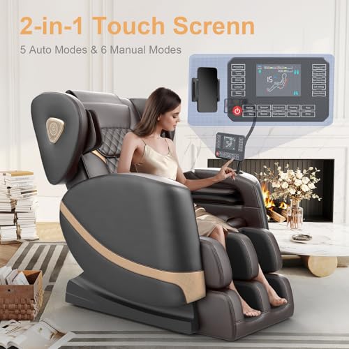 Zero Gravity Full Body Massage Chair with Heating, Foot Massage, Bluetooth Speaker L5704