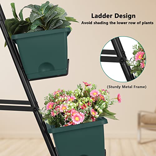 Raised Garden Bed 4 Tier Vertical Planter with Legs for Indoor Outdoor Use V653