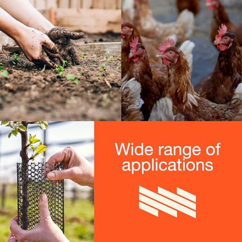 Green Plastic Wire Mesh Fence 15.7IN x 10FT Roll for Poultry, Dogs, Rabbit & Gardening P8749
