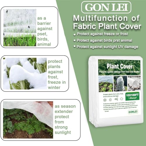 Plant Covers Freeze Protection 10x50ft Garden Floating Row Cover Vegetable Frost Blanket Winter Frost Cloth Y246728
